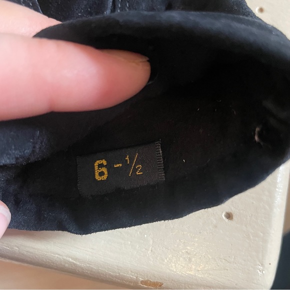black suede leather gloves size 6.5 - Picture 2 of 5